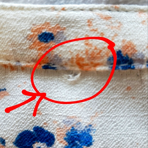 Lucky Brand Long Sleeve Boho Floral Smock Top--Sz M - Picture 12 of 16